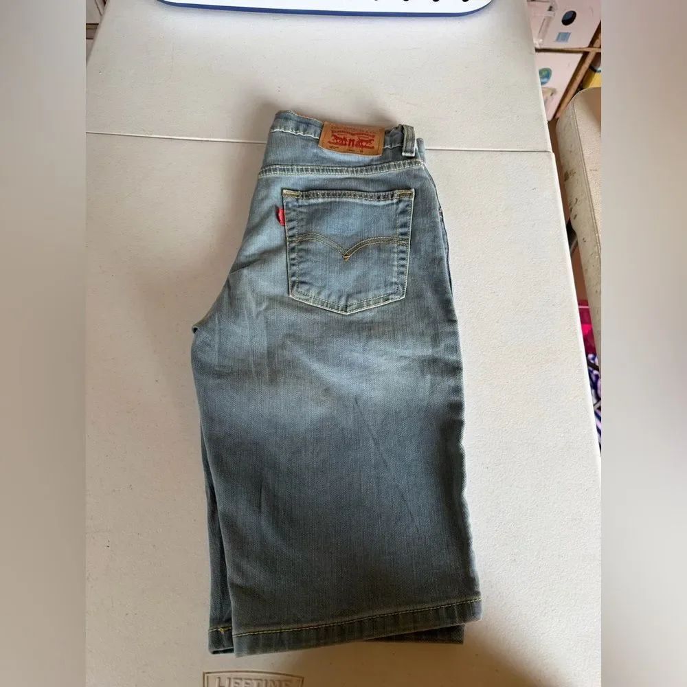 Levi's Kids Light Blue Straight Denim Shorts